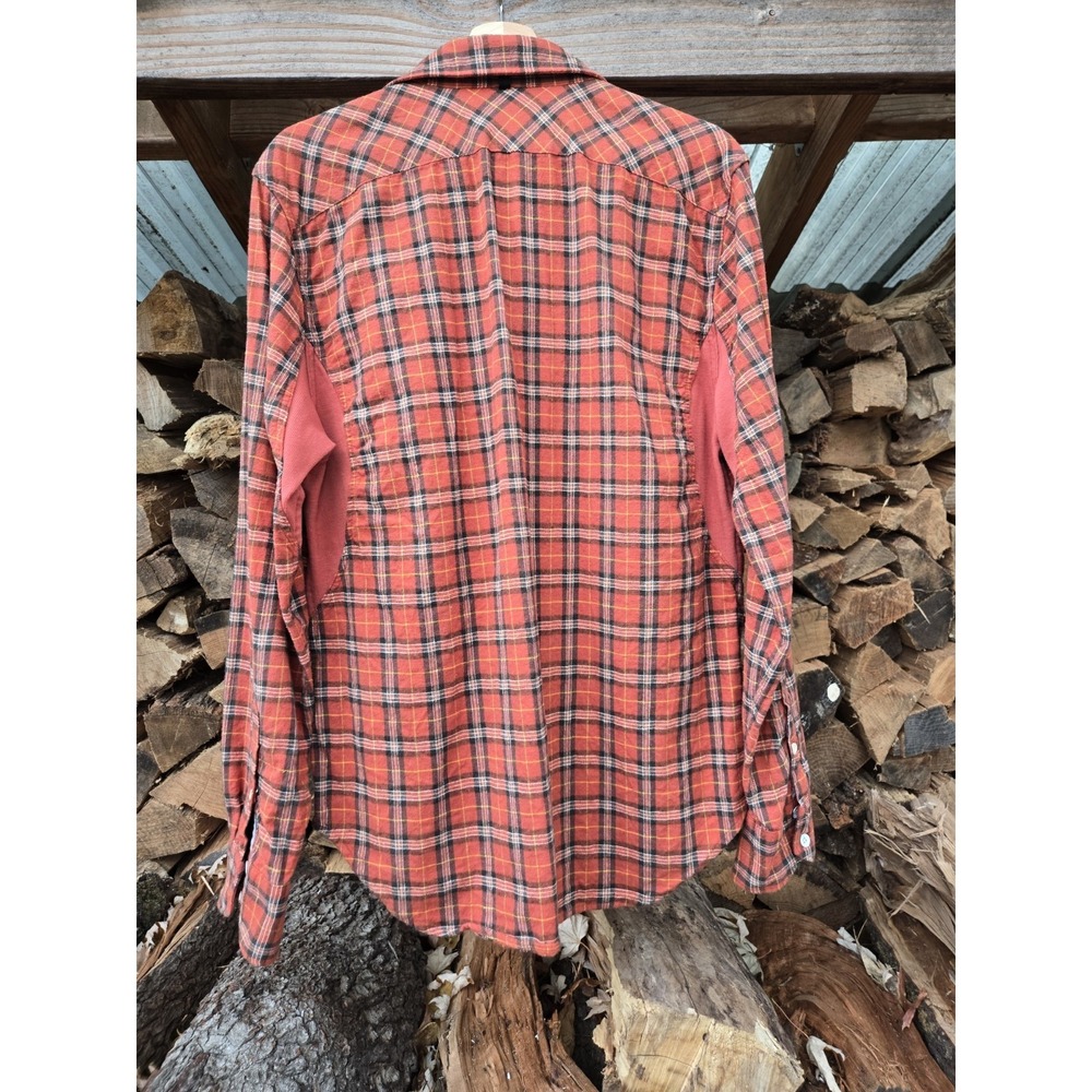 Rag And Bone Pursuit Rove Flannel Plaid Button Down Shirt Mens Large Red - Picture 4 of 13